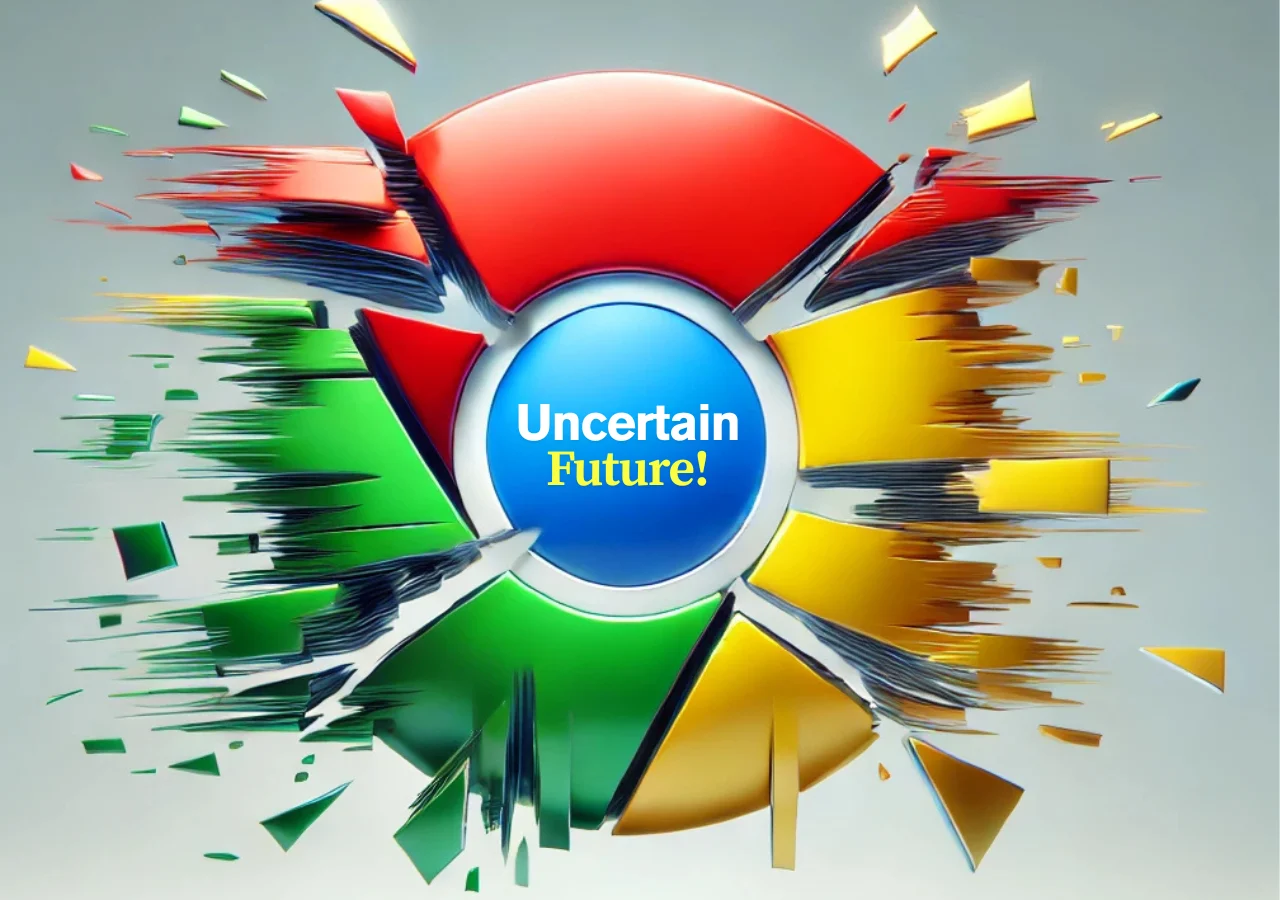 shattered image of google chrome browser's image